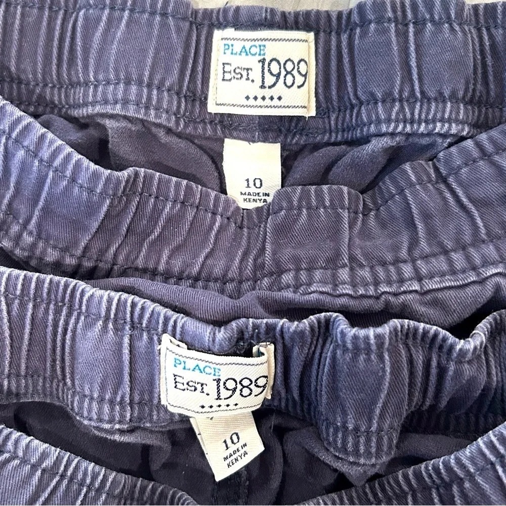 The Children's Place Boys Navy Blue Cargo Shorts Sz 10 Pull On Adjustable Waist